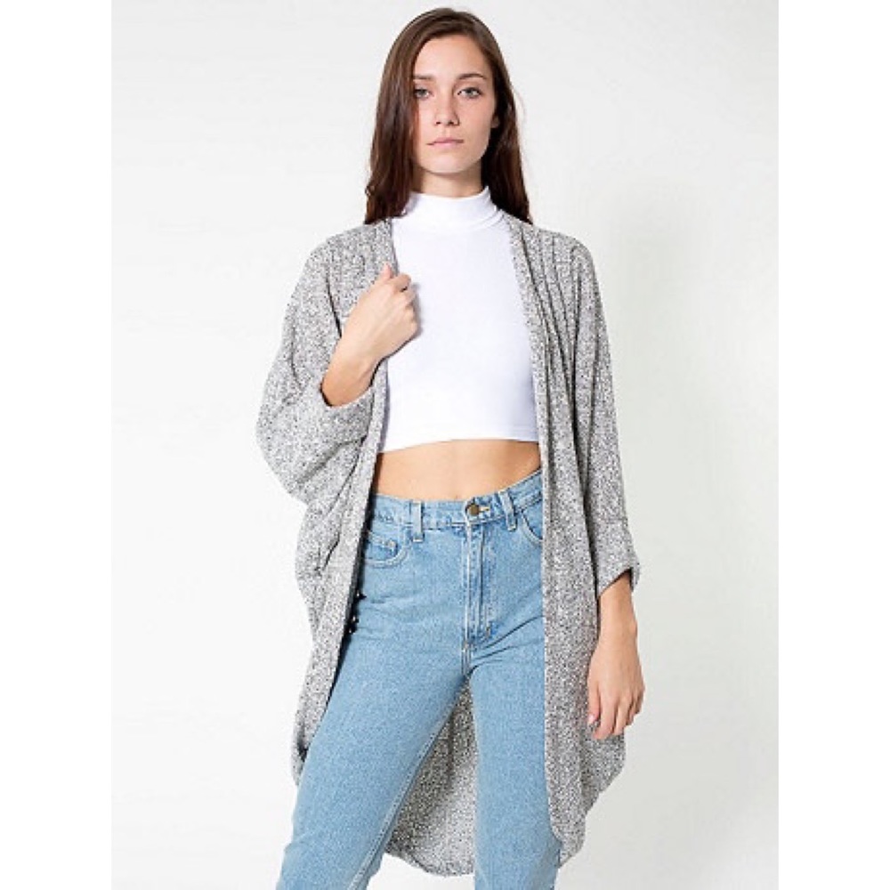 American Apparel Bouclé Modal Shawl Cardigan, OS